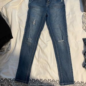 High rise skinny jeans
